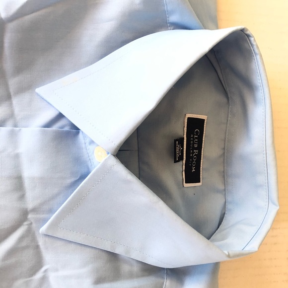 Calvin Klein Men’s Regular Fit Dress Shirt, light Blue, 16 1/2, 32/33 - Picture 2 of 4